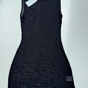 WeWoreWhat Black Sheer Knit Dress